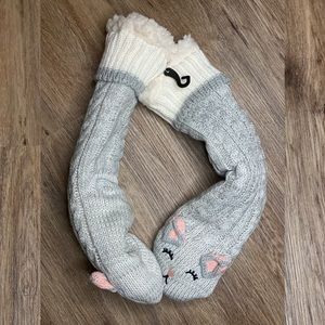 BRAND NEW Long CAT fuzzy nonslip socks! Super warm! One size fits most!
